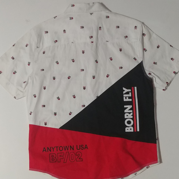 Born Fly Short Sleeve Button Shirt XL - Picture 3 of 3
